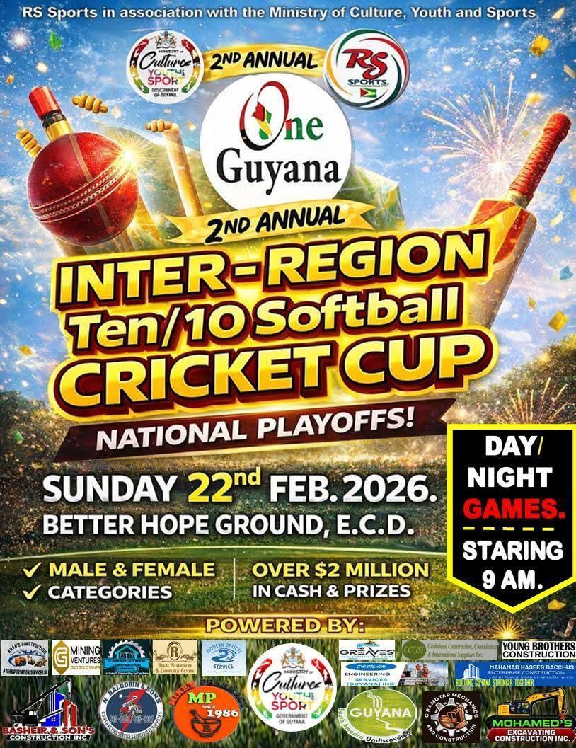 RS Sports 2nd Annual Inter-Region Ten10 Softball Cricket